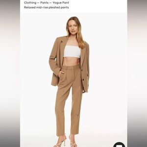Aritzia Babaton Vogue Pant, cream size 6